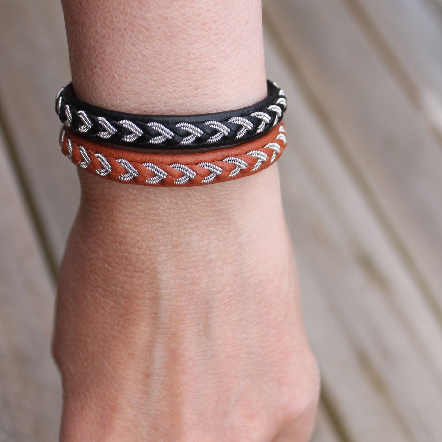Lapland bracelets on a wrist