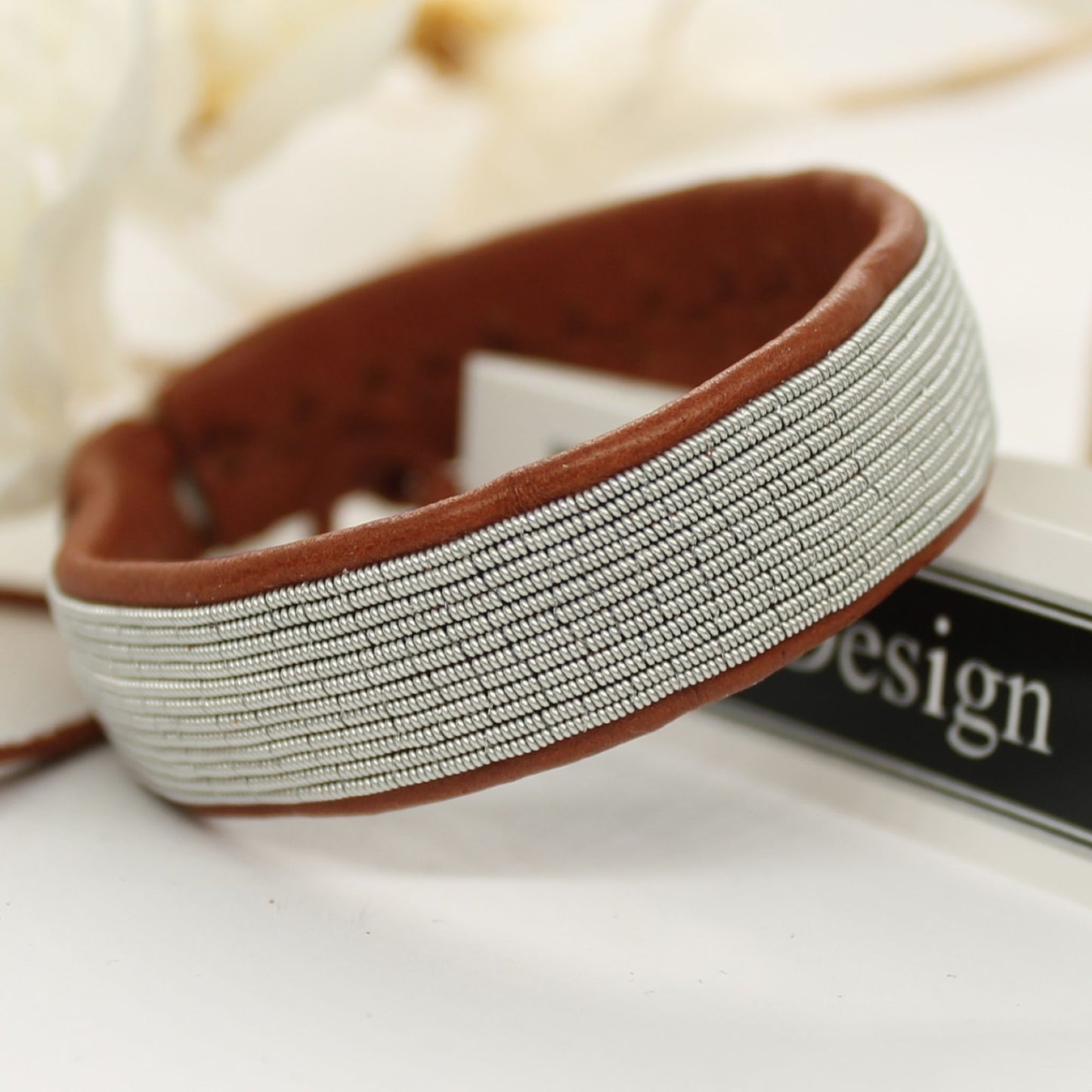 Sami bracelet in nature brown leather