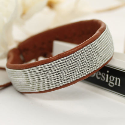 Sami bracelet in nature brown leather