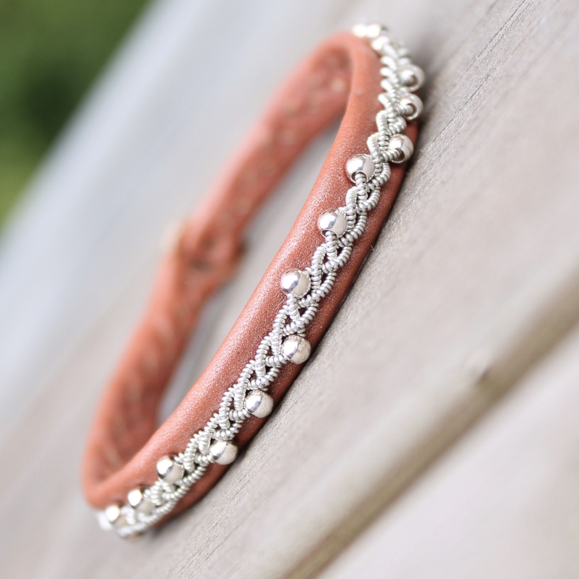 Sami bracelet with sterling silver beads