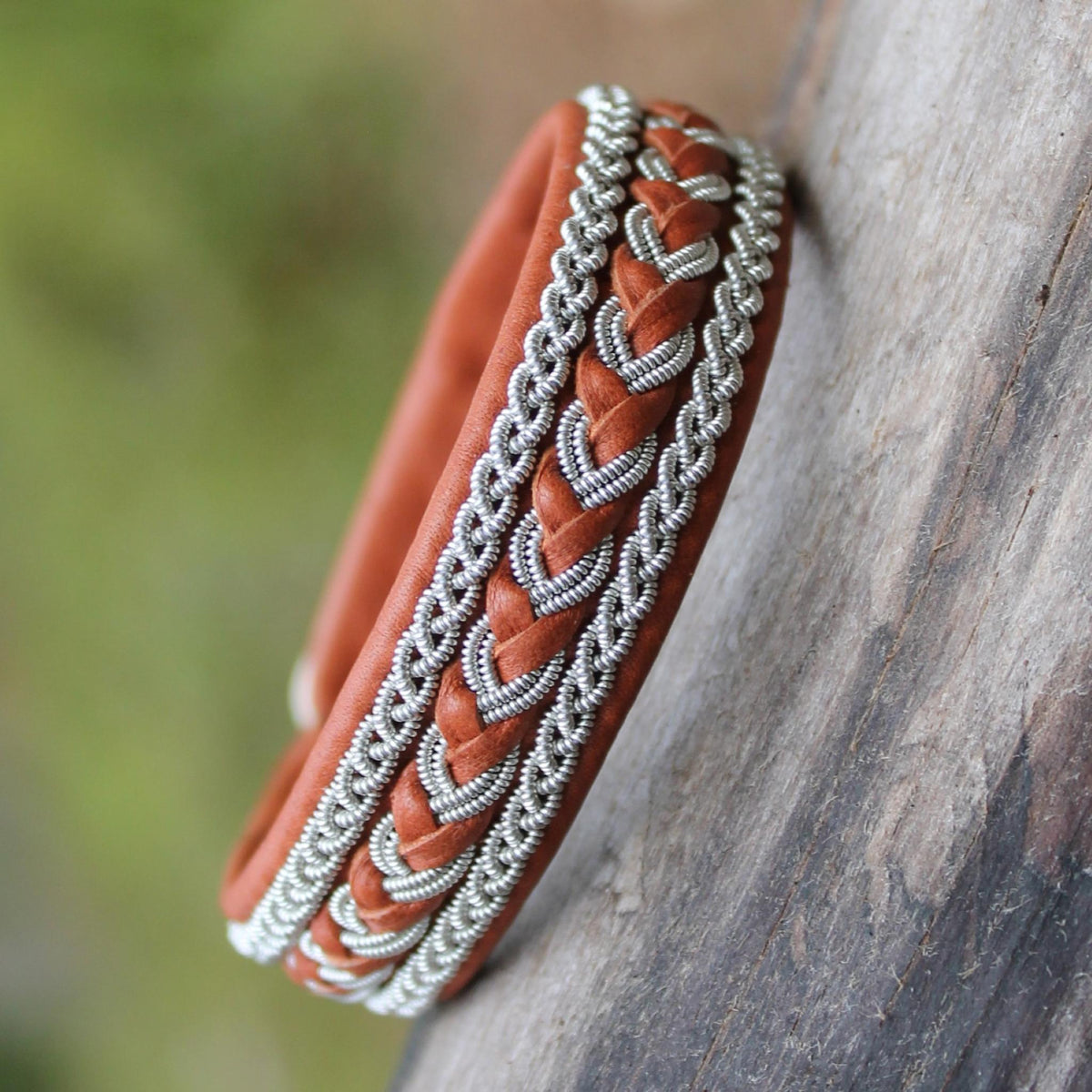 sami lapland bracelet in nature brown leather in nature