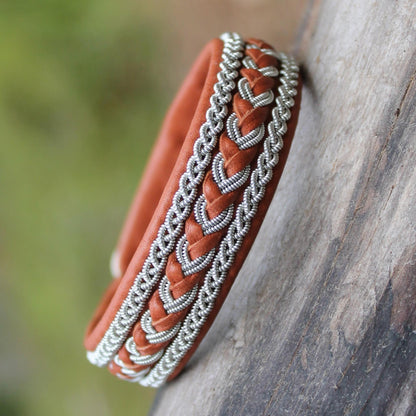 sami lapland bracelet in nature brown leather in nature