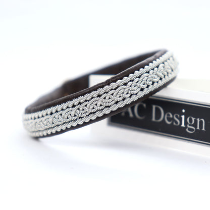 Nordic Sami bracelet in reindeer leather