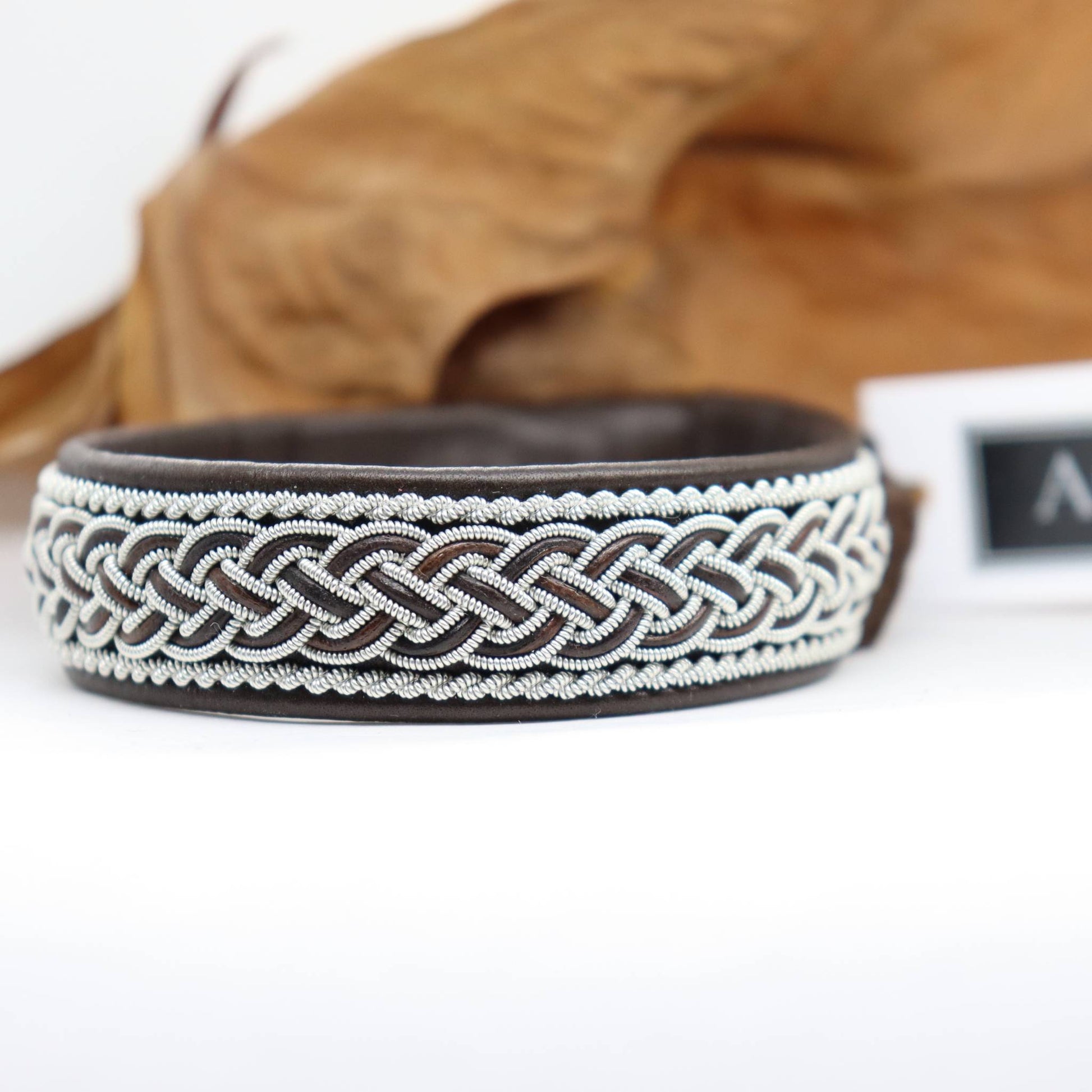 Dark Brown Sami Bracelet, handmade in Sweden
