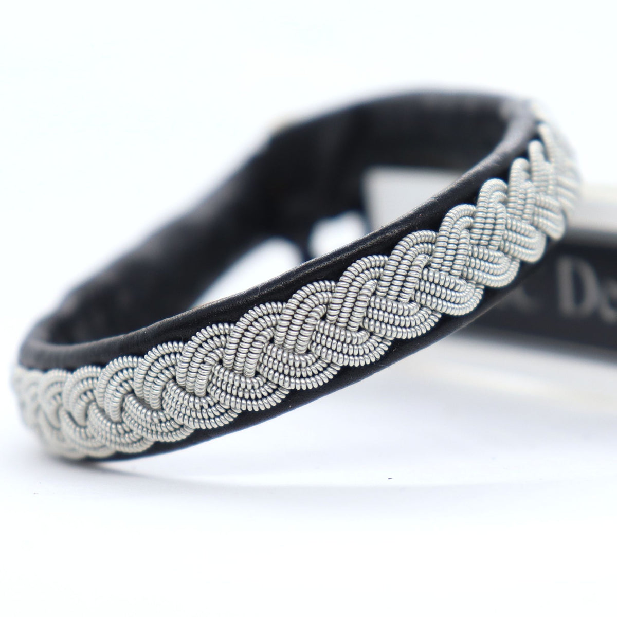 Handmade Sami bracelet in reindeer leather