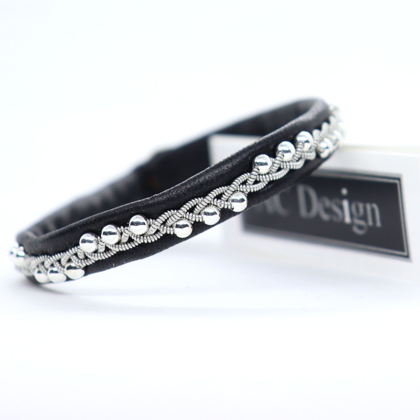 lapland Sami bracelet with sterling silver beads
