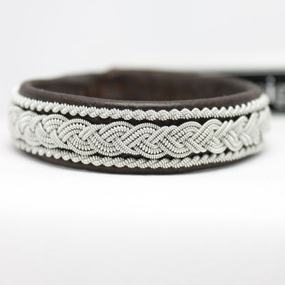 Sami armband in leather and pewter