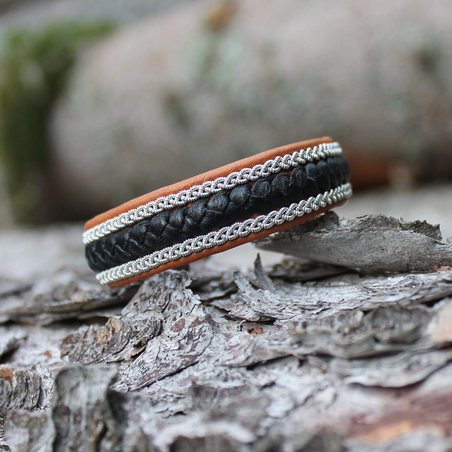 Nature brown Sami leather bracelet 