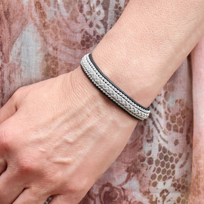 Sami bracelet worn on womans wrist