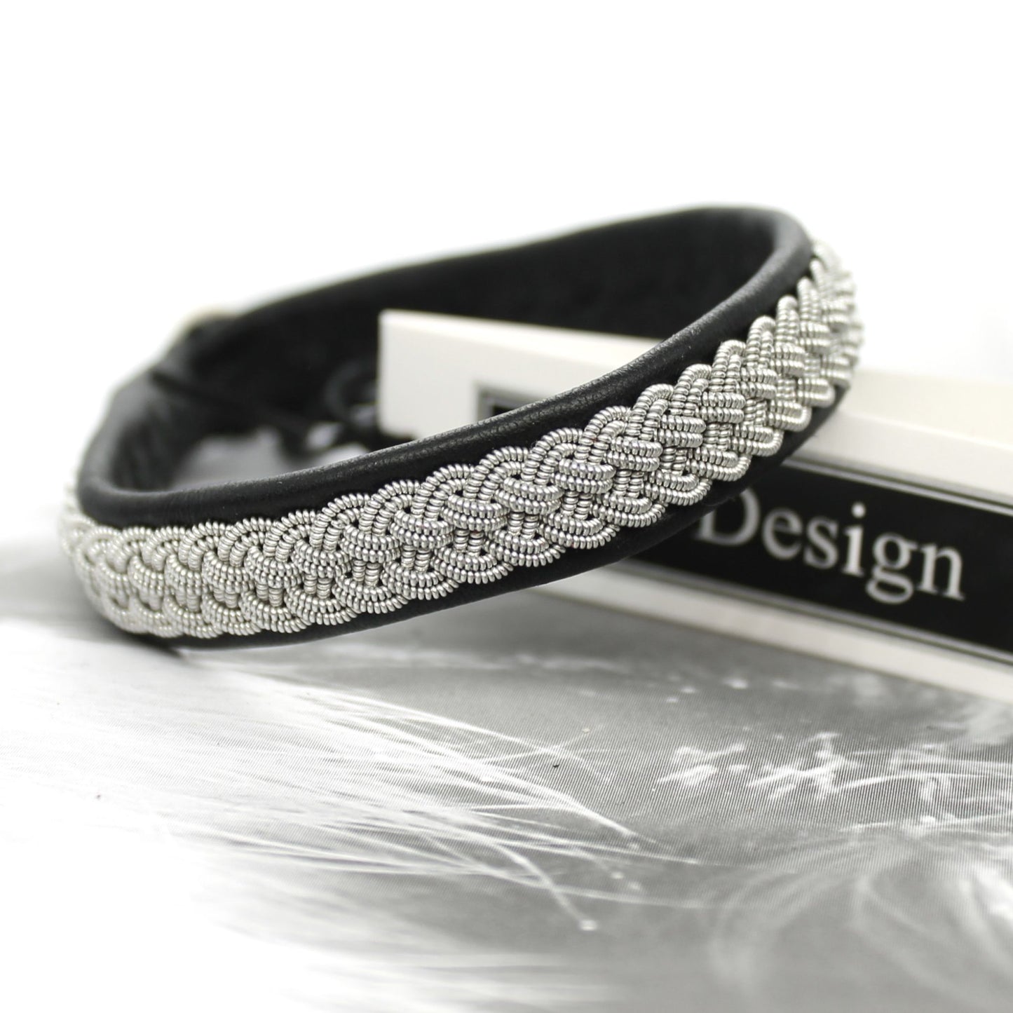 Swedish Sami bracelet in black leather