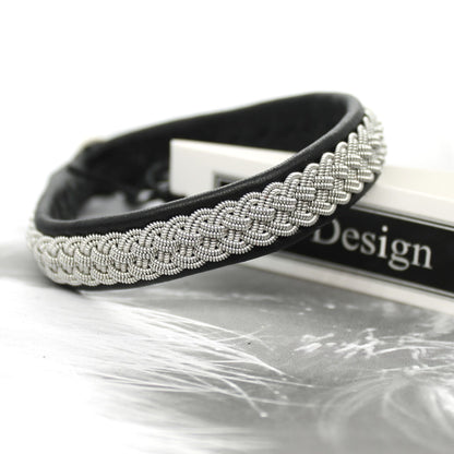 Swedish Sami bracelet in black leather