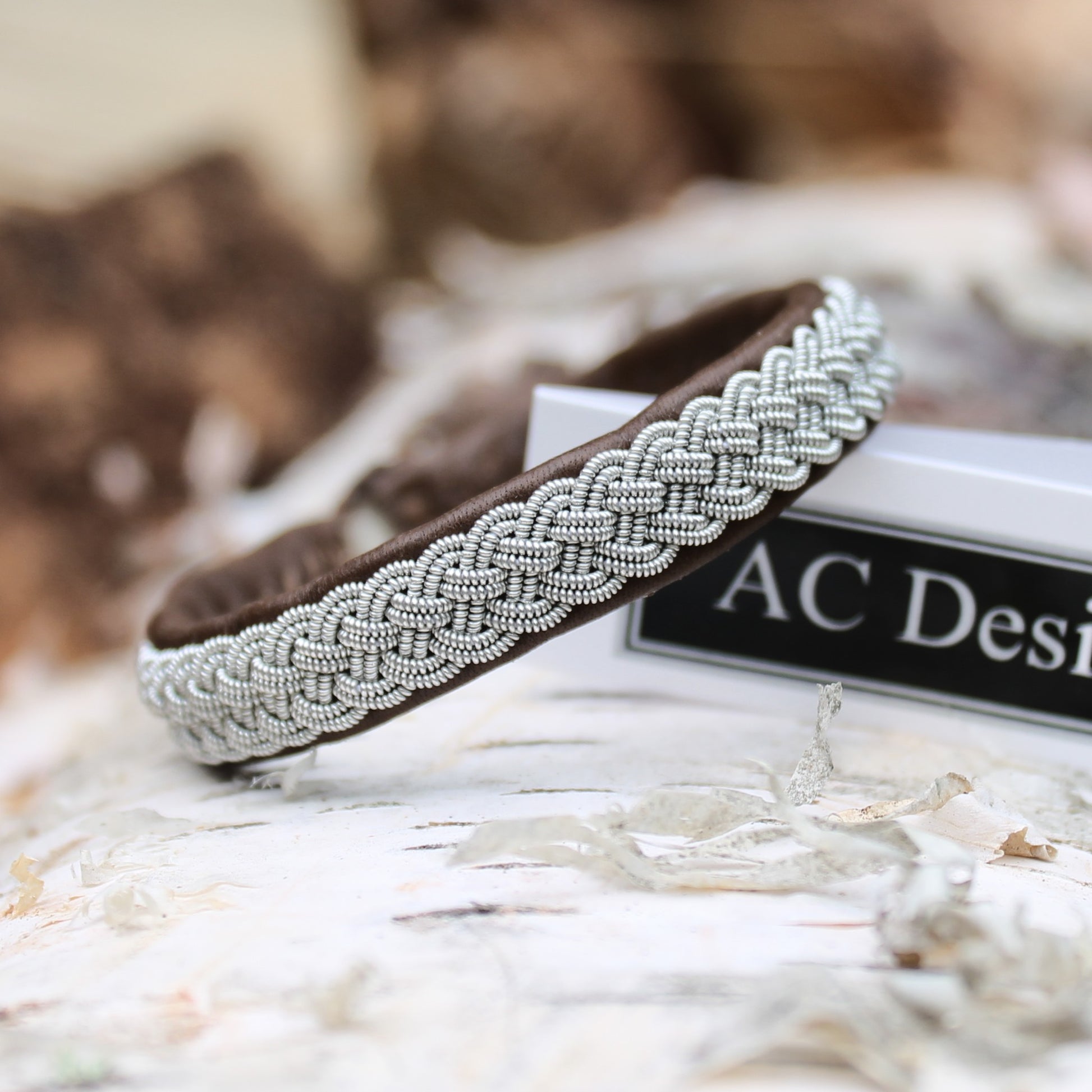 Swedish Sami bracelet in brown leather