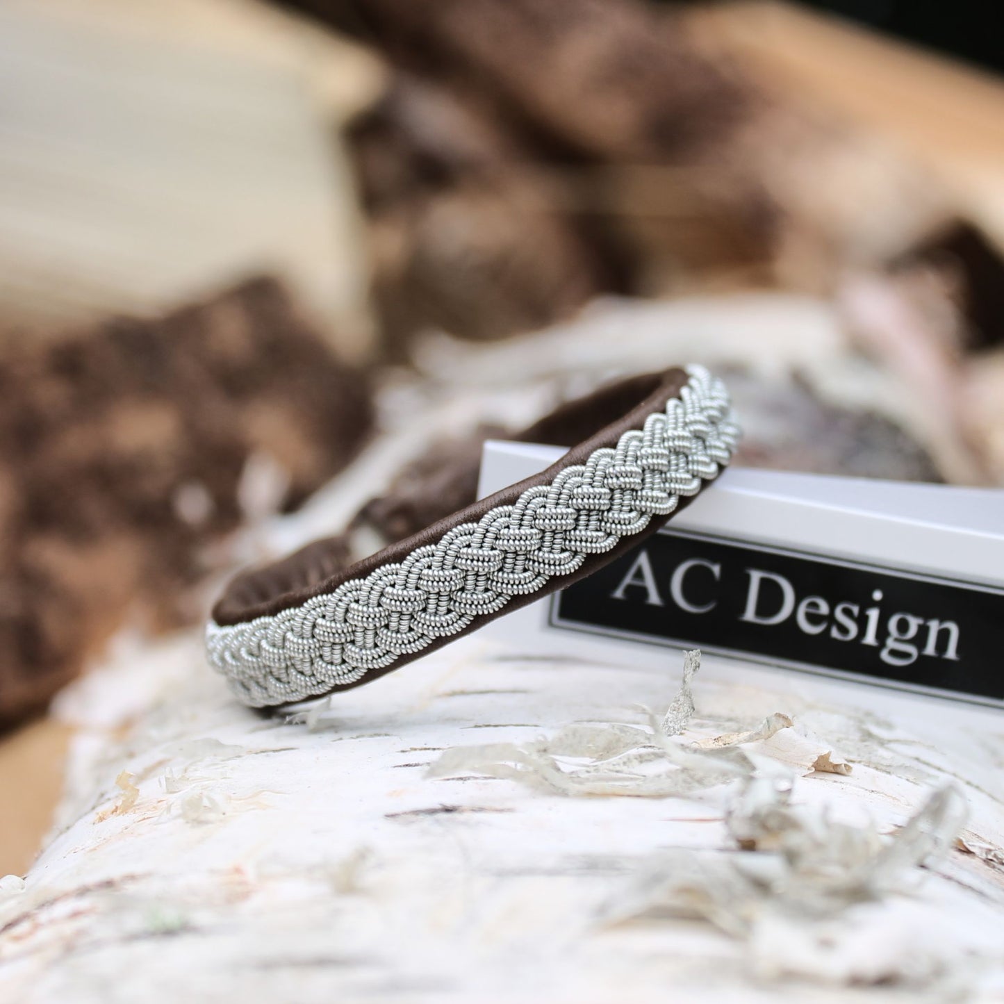 Sami bracelet in brown leather on AC Design label